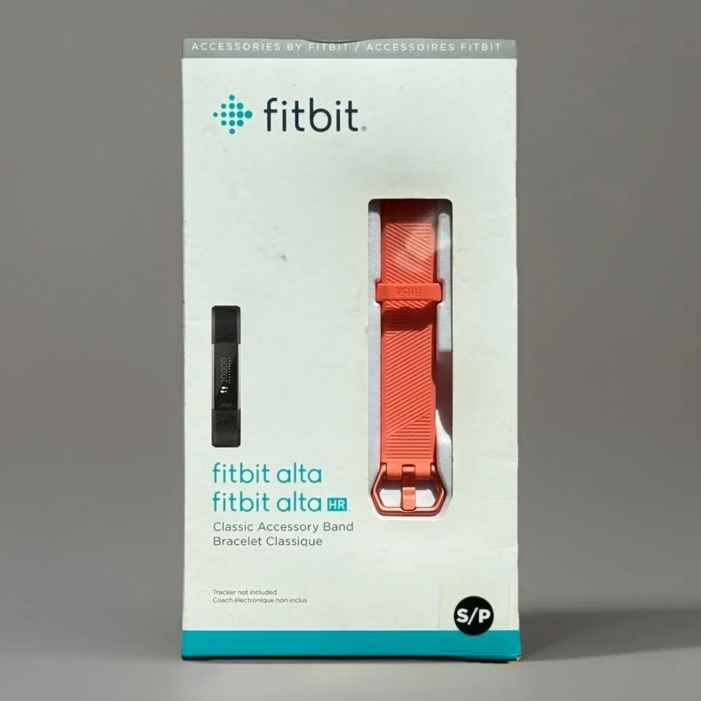 Genuine Fitbit Alta & Alta HR Classic Accessory Band Coral Pink Sz Small S/P New